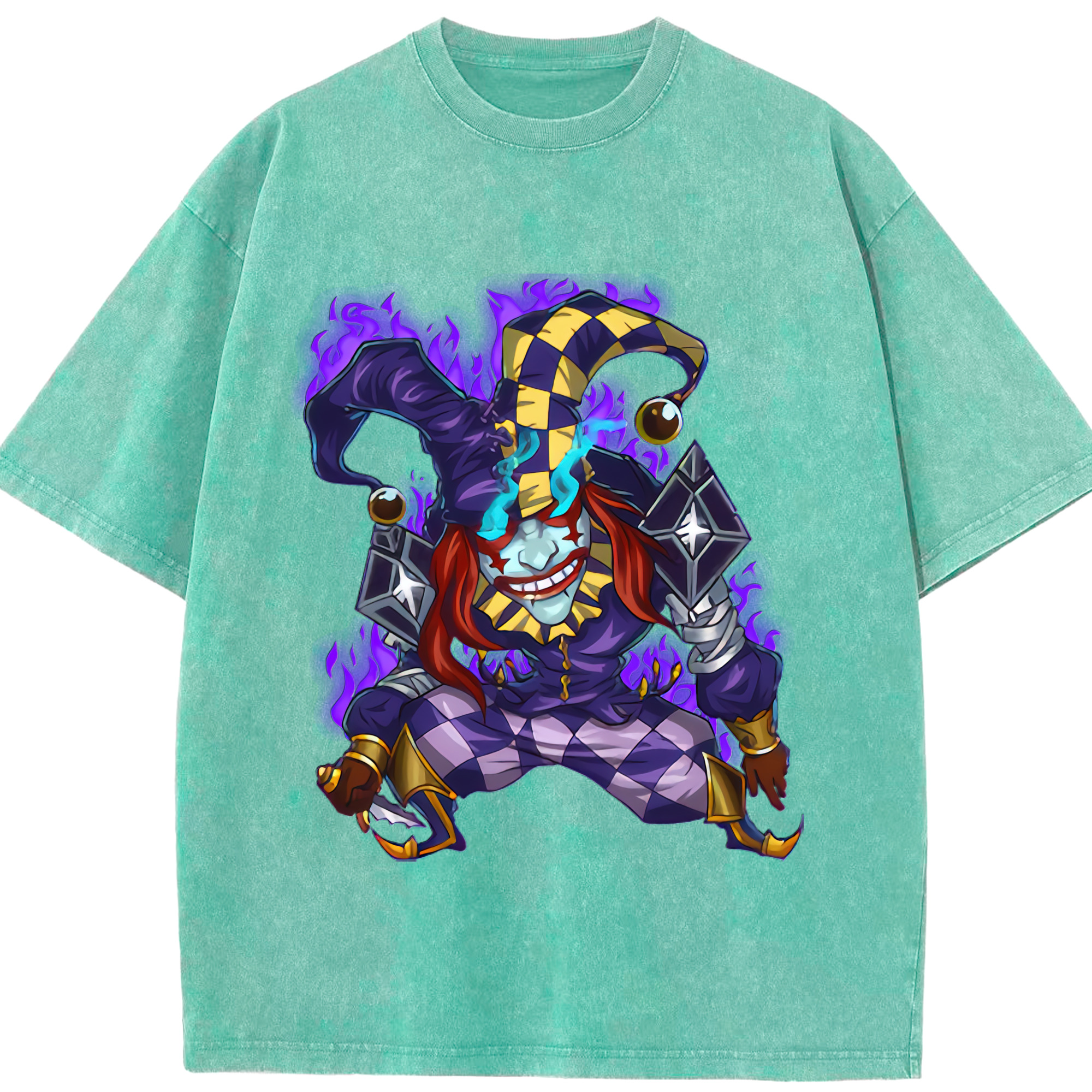 リーグ・オブ・レジェンド League of Legends LOL 綿100% ヴィンテージ風 半袖Tシャツ（フロントプリント）